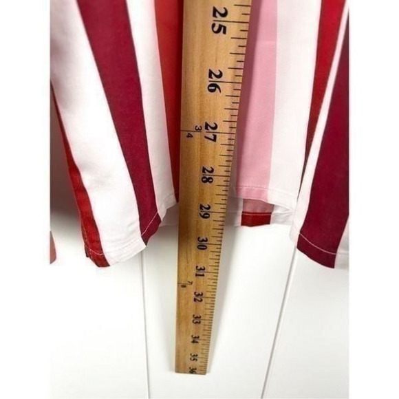 Rykiel Homme Striped Button Down Dress Shirt Valentines Day Red and Pink - Picture 8 of 11